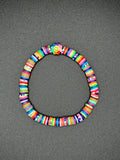 Rainbow Smiles Clay Beaded Bracelet