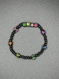 WWJD Black Seed Beaded Bracelet