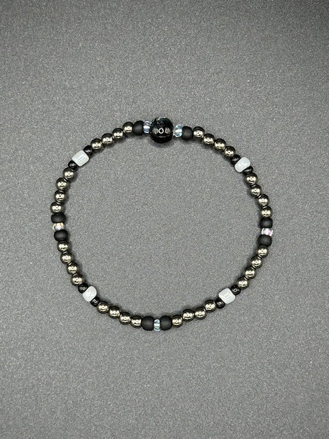 Midnight Luster Seed Beaded Bracelet