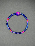 Iridescent Fuchsia Seed Beaded Bracelet