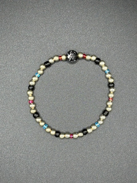 Galaxy Orbit Seed Beaded Bracelet