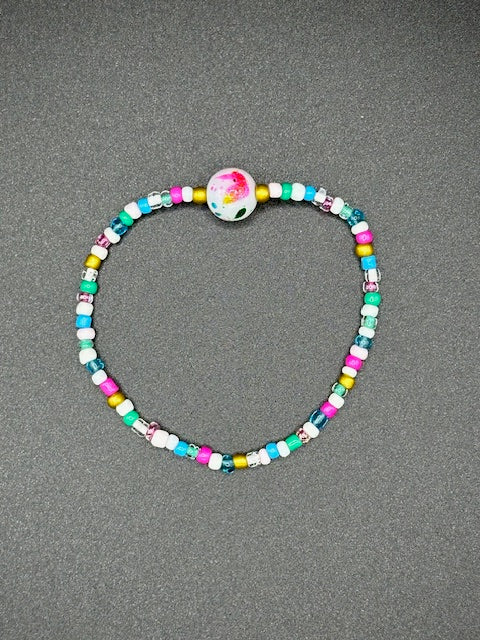 Paint Splash Seed Beaded Bracelet