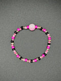 Pink Midnight Seed Beaded Bracelet