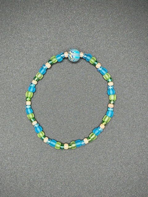 Pond Lily Seed Beaded Bracelet