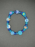 Blue Youth Charm Beaded Bracelet