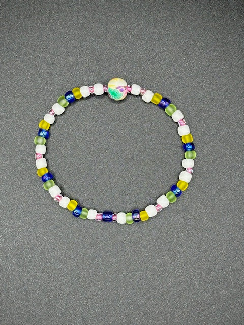 Orchid Bliss Seed Beaded Bracelet