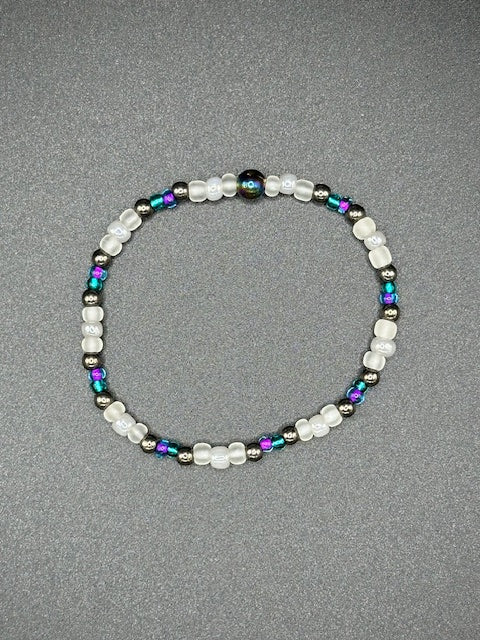 Galaxy Ice Seed Beaded Bracelet