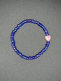 Mermaid Shimmer Heart Seed Beaded Bracelet