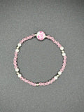 Light Pink Porcelain Bicone Beaded Bracelet