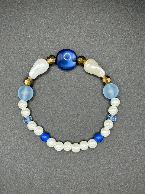 Ocean Pearl 2 Beaded Bracelet