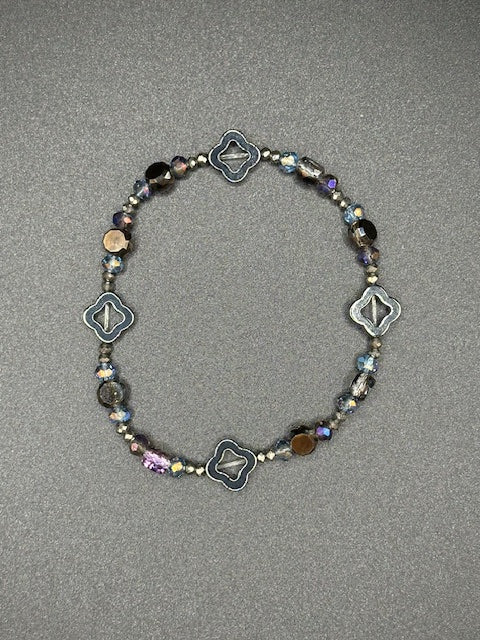 Gunmetal Tranquility Beaded Bracelet