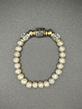 Smoky Slate Crystal Beaded Bracelet
