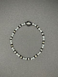 Ink and Glass Seed Beaded Bracelet