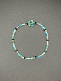 Sea Glass Blossom Seed Beaded Bracelet