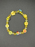 Yellow Youth Charm Beaded Bracelet