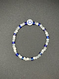 Cobalt Smiles Seed Beaded Bracelet