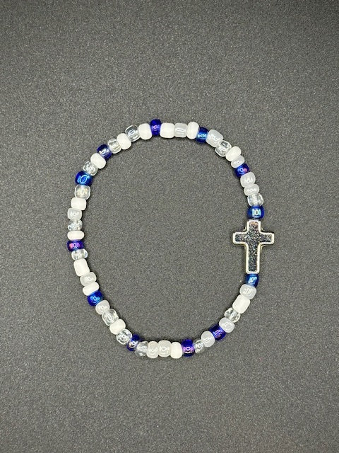 Celestial Cross Seed Beaded Bracelet