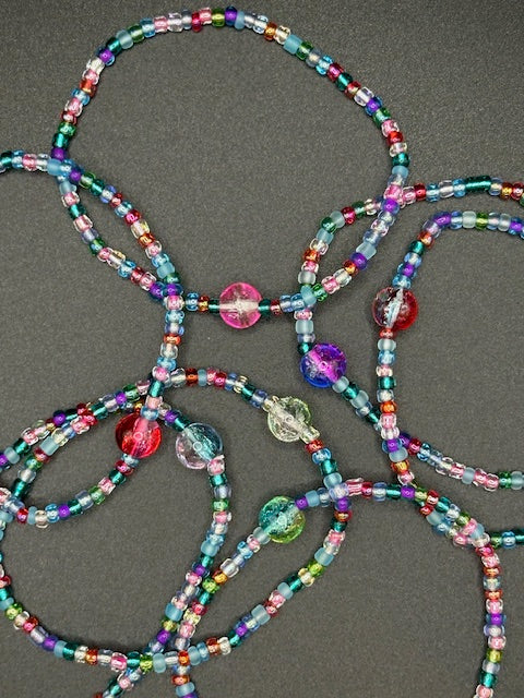 Sea Glass Seed Beaded Bracelets