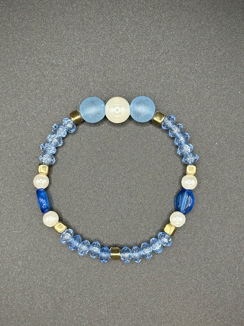 Ocean Pearl 3 Beaded Bracelet