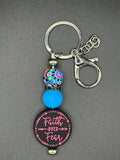 Faith Over Fear - Blue Keychain