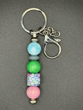 Geometric Shimmer Keychain