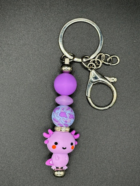 Axolotl - Purple Keychain