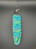 Turquoise Confetti Cotton Wristlet
