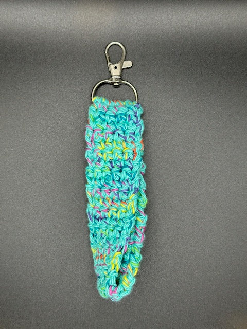 Turquoise Confetti Cotton Wristlet