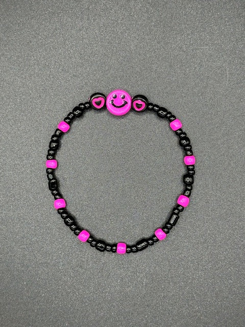 Midnight Smiles Seed Beaded Bracelets