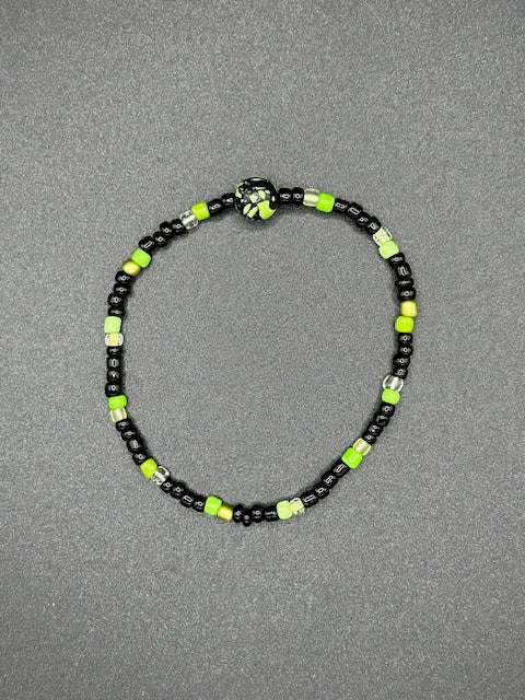 Midnight Swirls Seed Beaded Bracelets