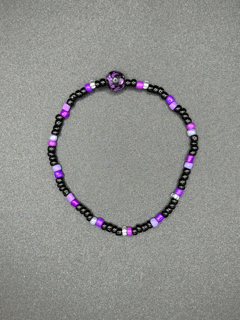 Midnight Swirls Seed Beaded Bracelets