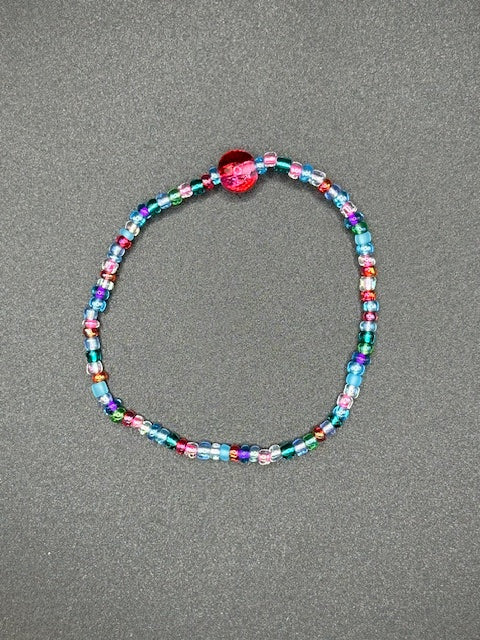 Sea Glass Seed Beaded Bracelets