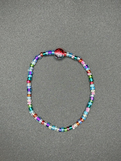 Sea Glass Seed Beaded Bracelets