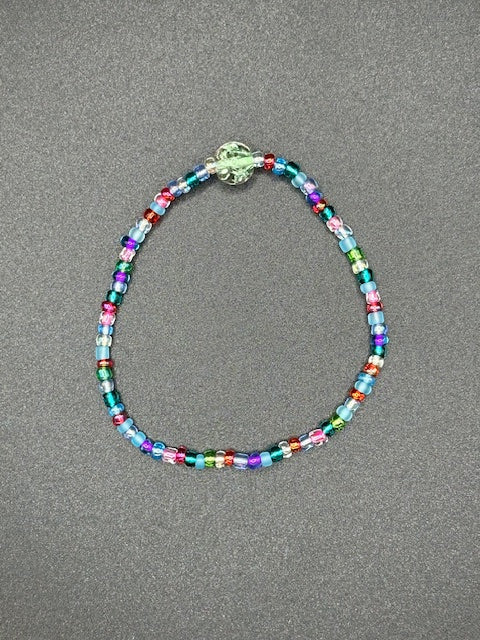 Sea Glass Seed Beaded Bracelets