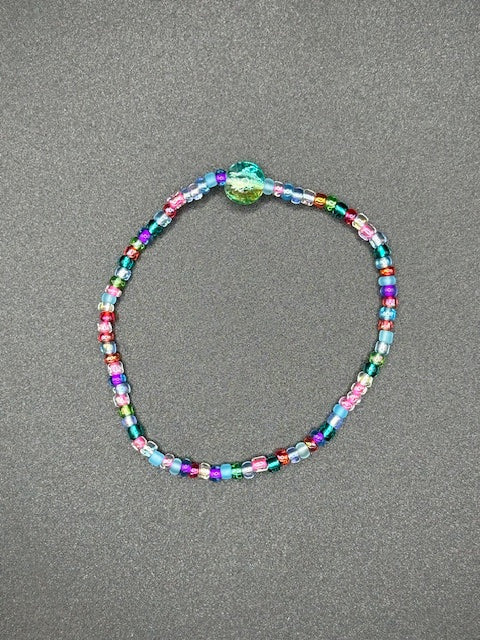Sea Glass Seed Beaded Bracelets