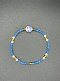 Light Blue Porcelain Bicone Beaded Bracelet