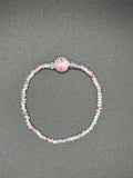 Crystalline Pink Seed Beaded Bracelet
