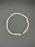Golden Hearts Beaded Bracelet