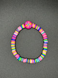Pink Petals Clay Beaded Bracelet