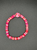 Blushing Blossom Clay Beaded Bracelet