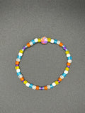 Tropical Sea Glass Seed Beaded Bracelet