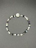 Lunar Halo Seed Beaded Bracelet