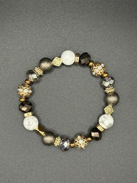 Midnight Gala Beaded Bracelet