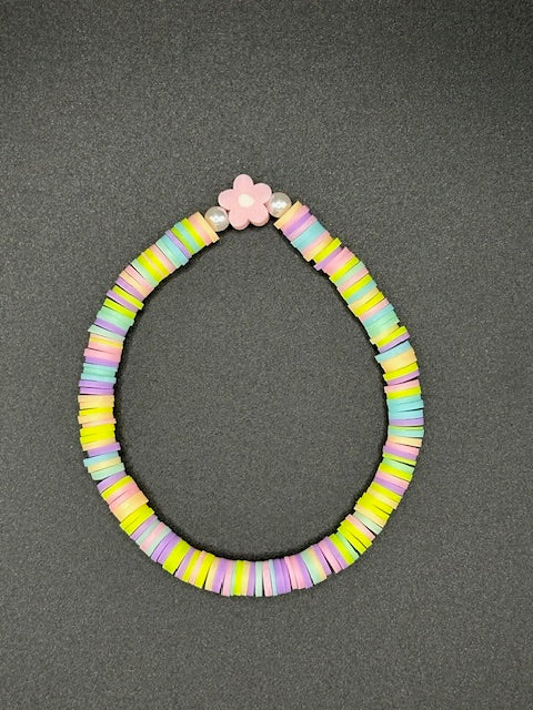 Pastel Blossom Clay Beaded Bracelet