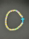 Pastel Cross Clay Beaded Bracelets