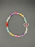 Heart's Prism Beaded Bracelet