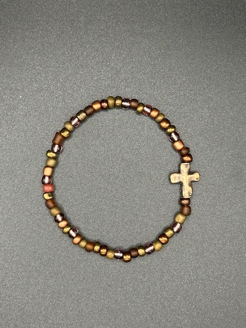 Forged Cross Beaded Bracelets