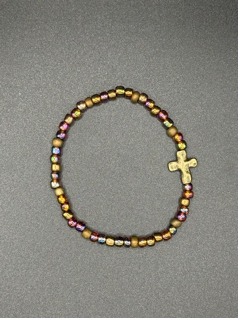 Forged Cross Beaded Bracelets