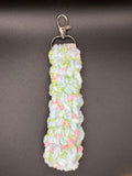 Blue Floral Wristlet