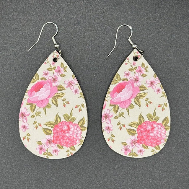 Peony and Hydrangea Earrings